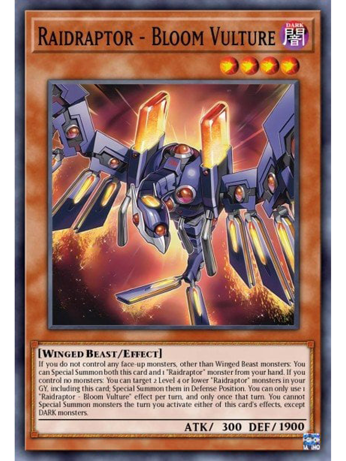 Raidraptor - Bloom Vulture - PHNI-EN005 - Super Rare 1st Edition 1