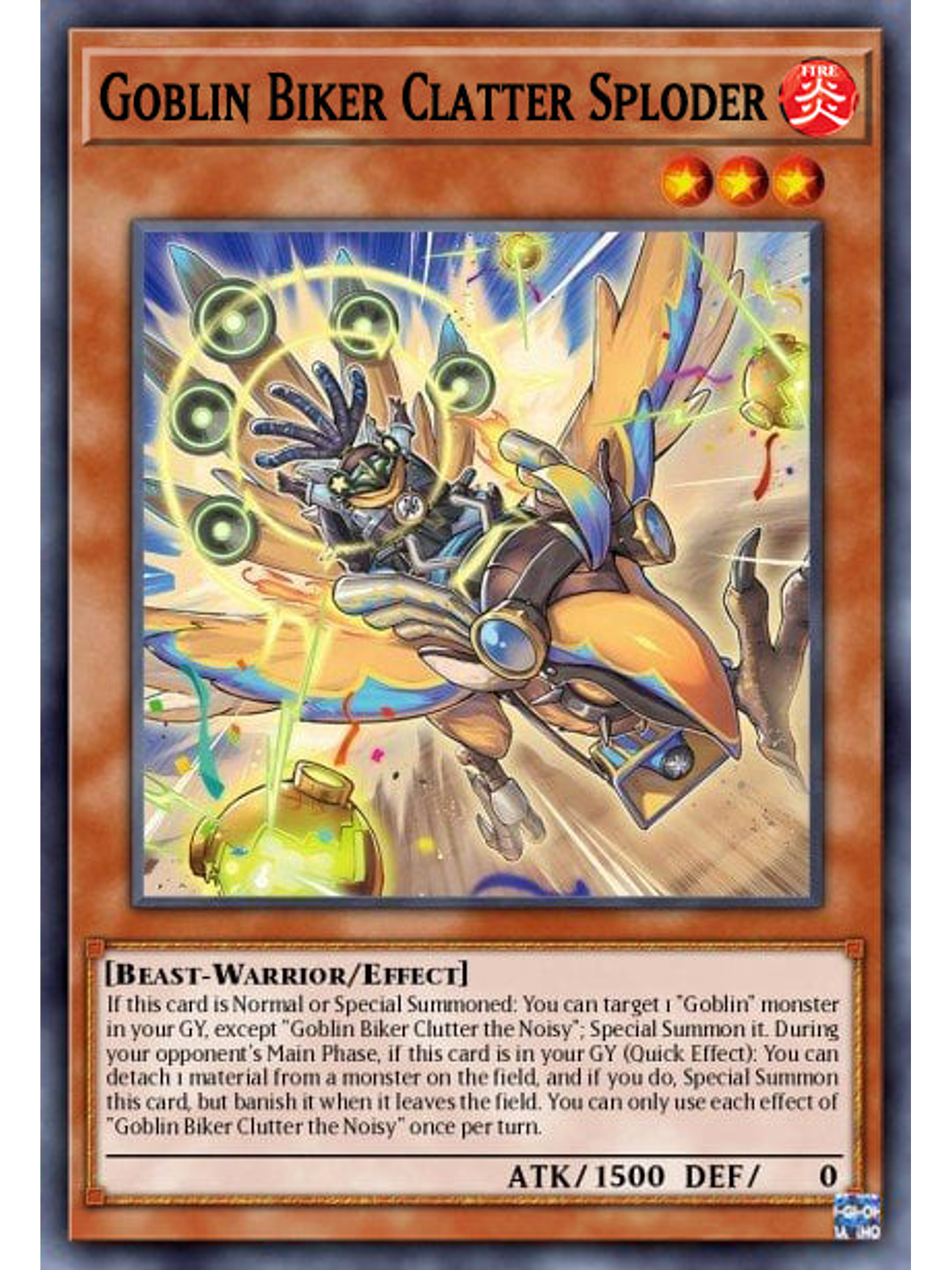 Goblin Biker Clatter Sploder - PHNI-EN009 - Super Rare 1st Edition 1