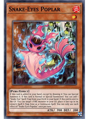 Snake-Eyes Poplar - PHNI-EN012 - Ultra Rare 1st Edition