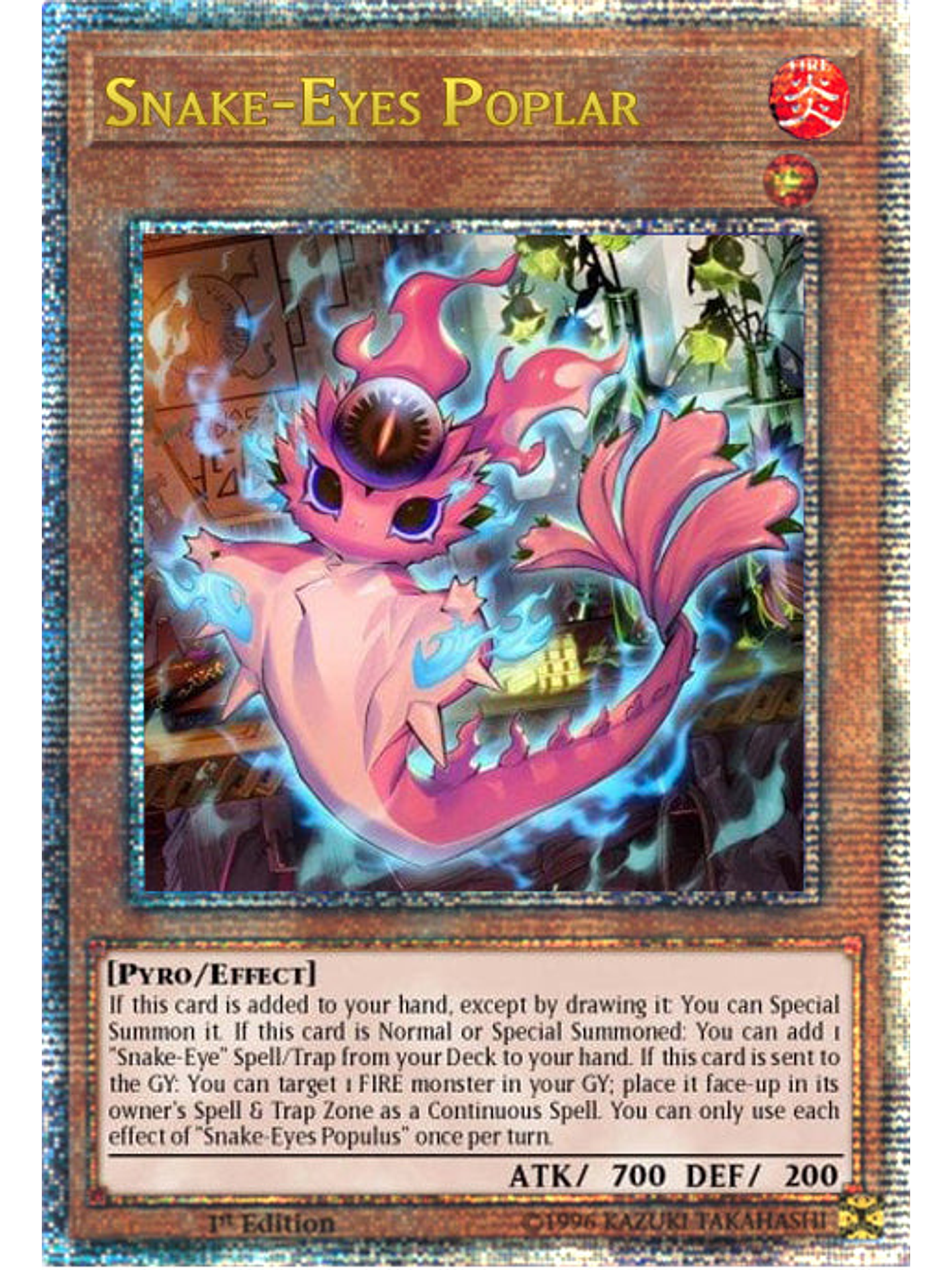 Snake-Eyes Poplar - PHNI-EN012 - Quarter Century Secret Rare 1st Edition 1