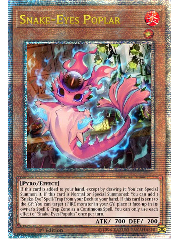 Snake-Eyes Poplar - PHNI-EN012 - Quarter Century Secret Rare 1st Edition 1