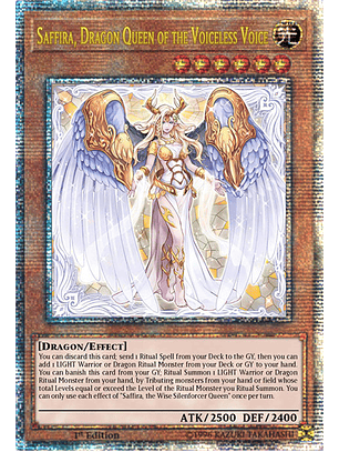 Saffira, Dragon Queen of the Voiceless Voice - PHNI-EN020 - Quarter Century Secret Rare 1st Edition