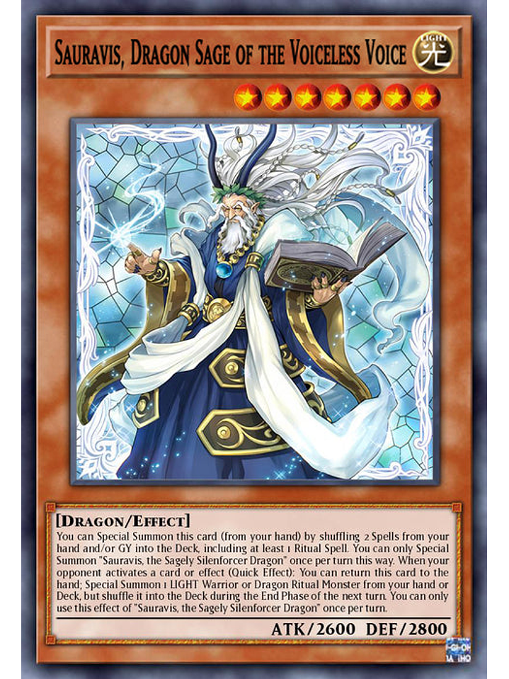 Sauravis, Dragon Sage of the Voiceless Voice - PHNI-EN021 - Super Rare 1st Edition 1
