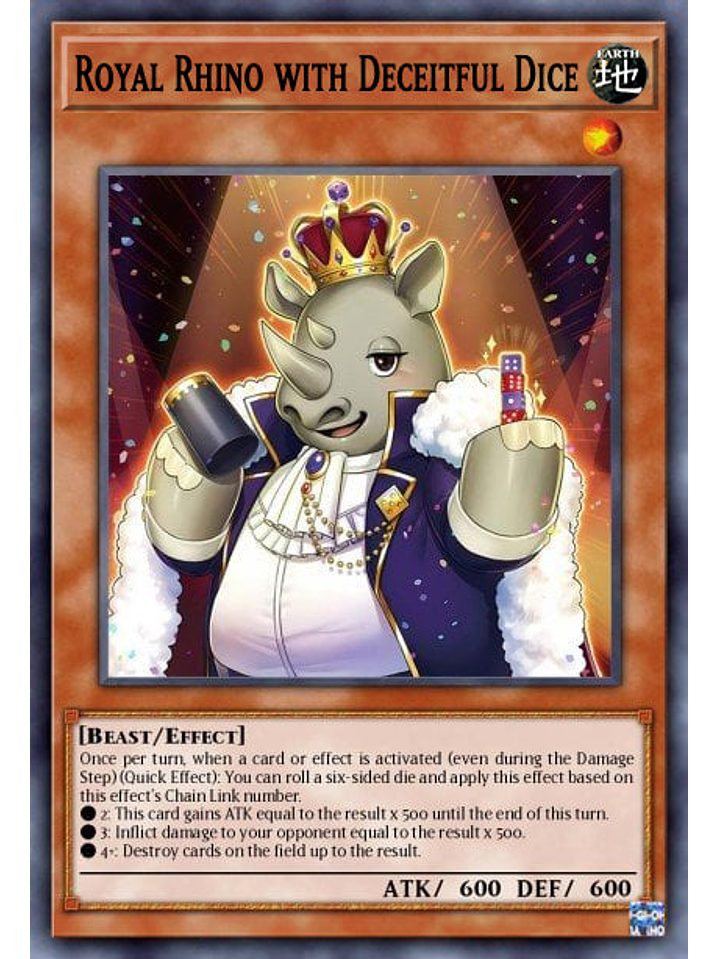 Royal Rhino with Deceitful Dice - PHNI-EN036 - Common 1st Edition 1
