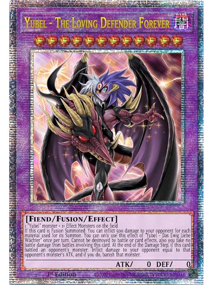 Yubel - The Loving Defender Forever - PHNI-EN038 - Quarter Century Secret Rare 1st Edition 1