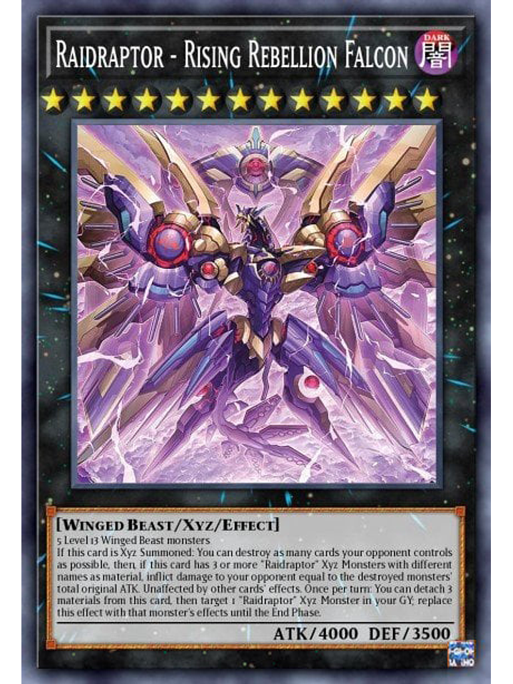 Raidraptor - Rising Rebellion Falcon - PHNI-EN045 - Ultra Rare 1st Edition 1