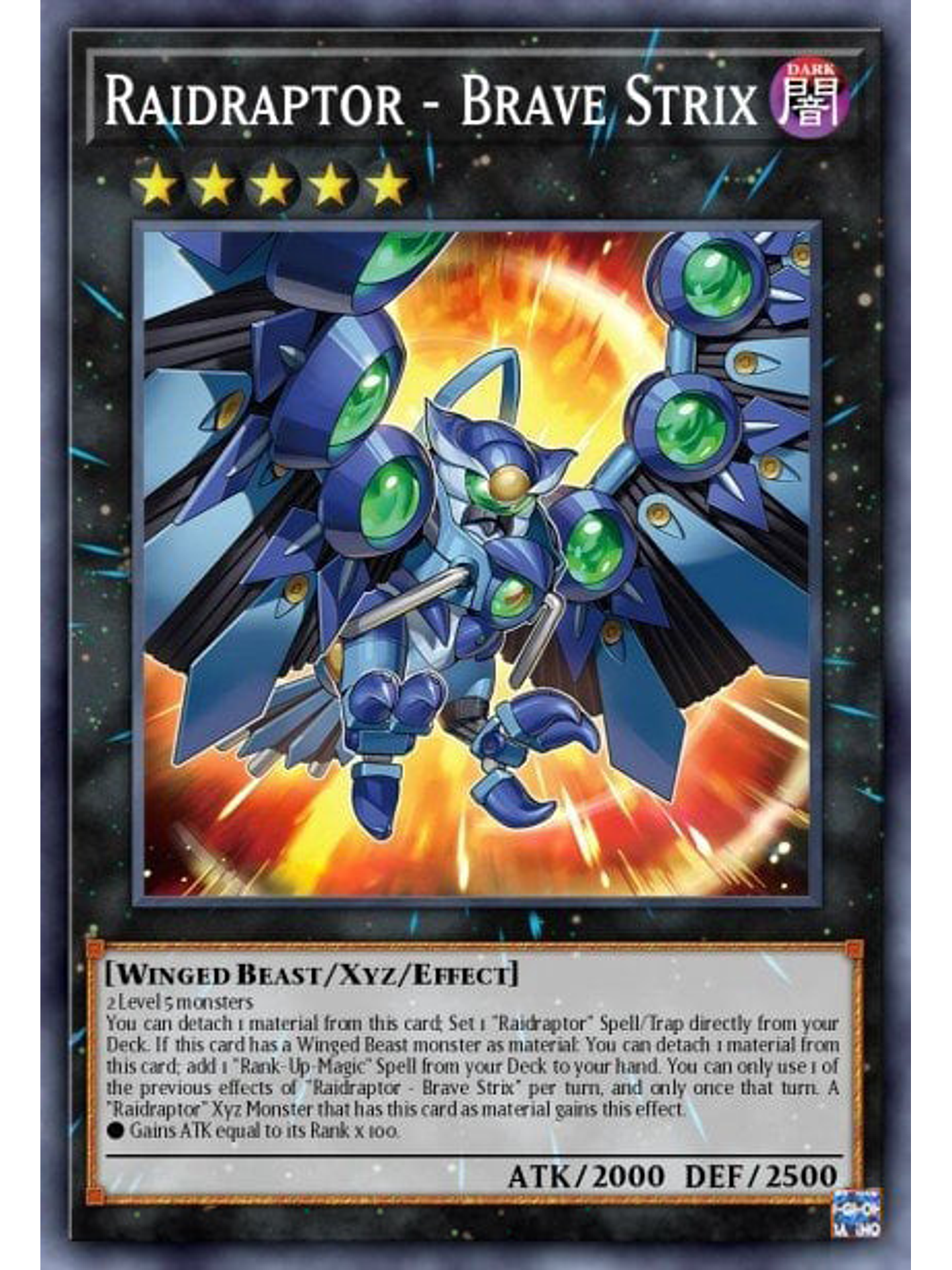 Raidraptor - Brave Strix - PHNI-EN046 - Super Rare 1st Edition 1