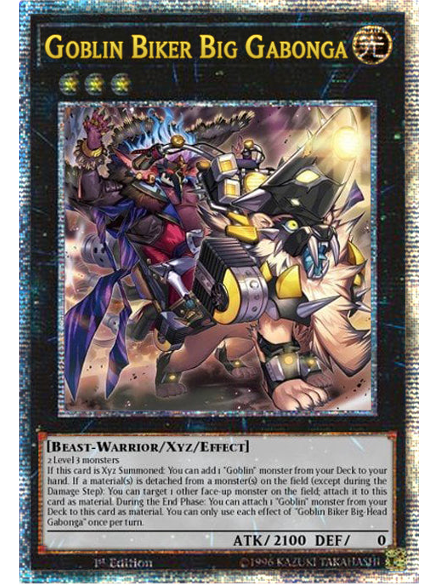 Goblin Biker Big Gabonga - PHNI-EN047 - Quarter Century Secret Rare 1st Edition 1