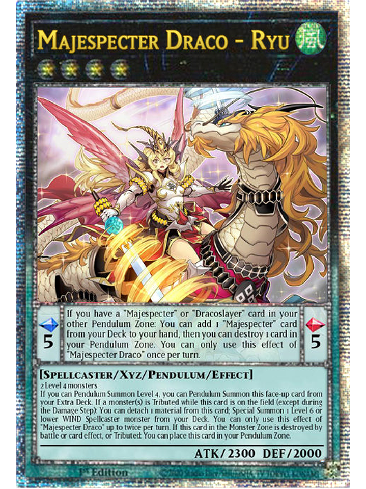 Majespecter Draco - Ryu - PHNI-EN049 - Quarter Century Secret Rare 1st Edition 1