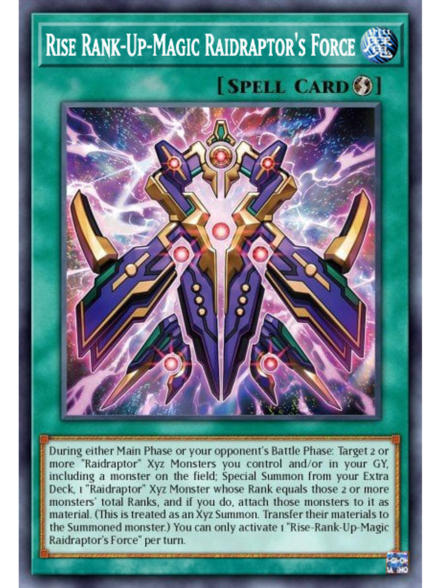 Rise Rank-Up-Magic Raidraptor's Force - PHNI-EN056 - Super Rare 1st Edition 1