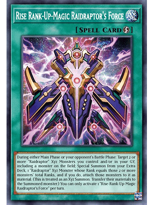 Rise Rank-Up-Magic Raidraptor's Force - PHNI-EN056 - Super Rare 1st Edition