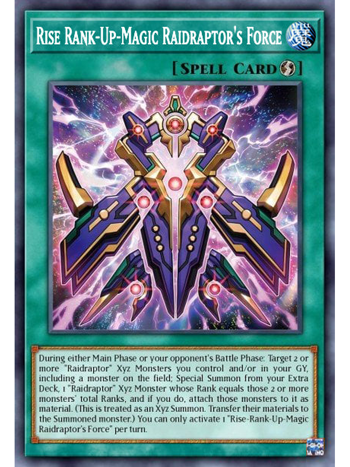 Rise Rank-Up-Magic Raidraptor's Force - PHNI-EN056 - Super Rare 1st Edition 1