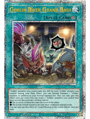 Goblin Biker Grand Bash - PHNI-EN060 - Quarter Century Secret Rare 1st Edition