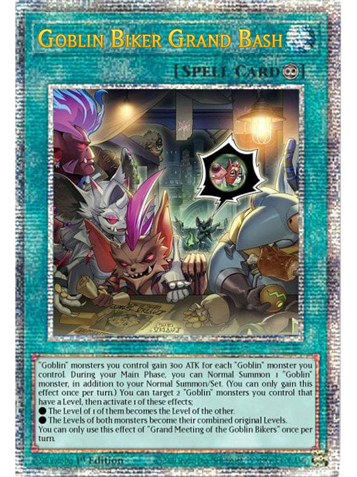 Goblin Biker Grand Bash - PHNI-EN060 - Quarter Century Secret Rare 1st Edition 1