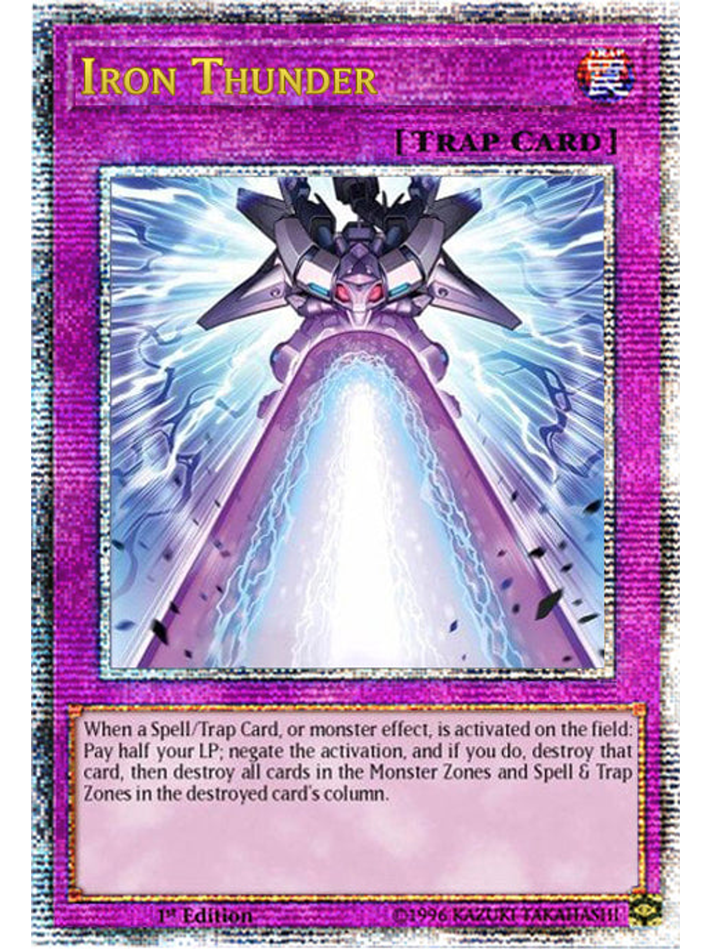 Iron Thunder - PHNI-EN080 - Quarter Century Secret Rare 1st Edition 1