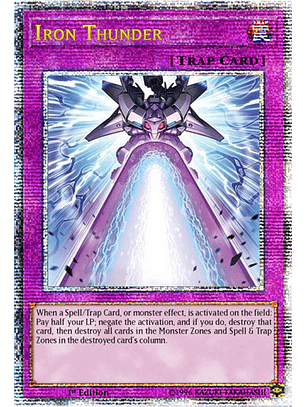 Iron Thunder - PHNI-EN080 - Quarter Century Secret Rare 1st Edition