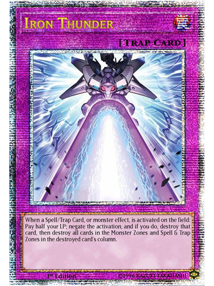 Iron Thunder - PHNI-EN080 - Quarter Century Secret Rare 1st Edition 1