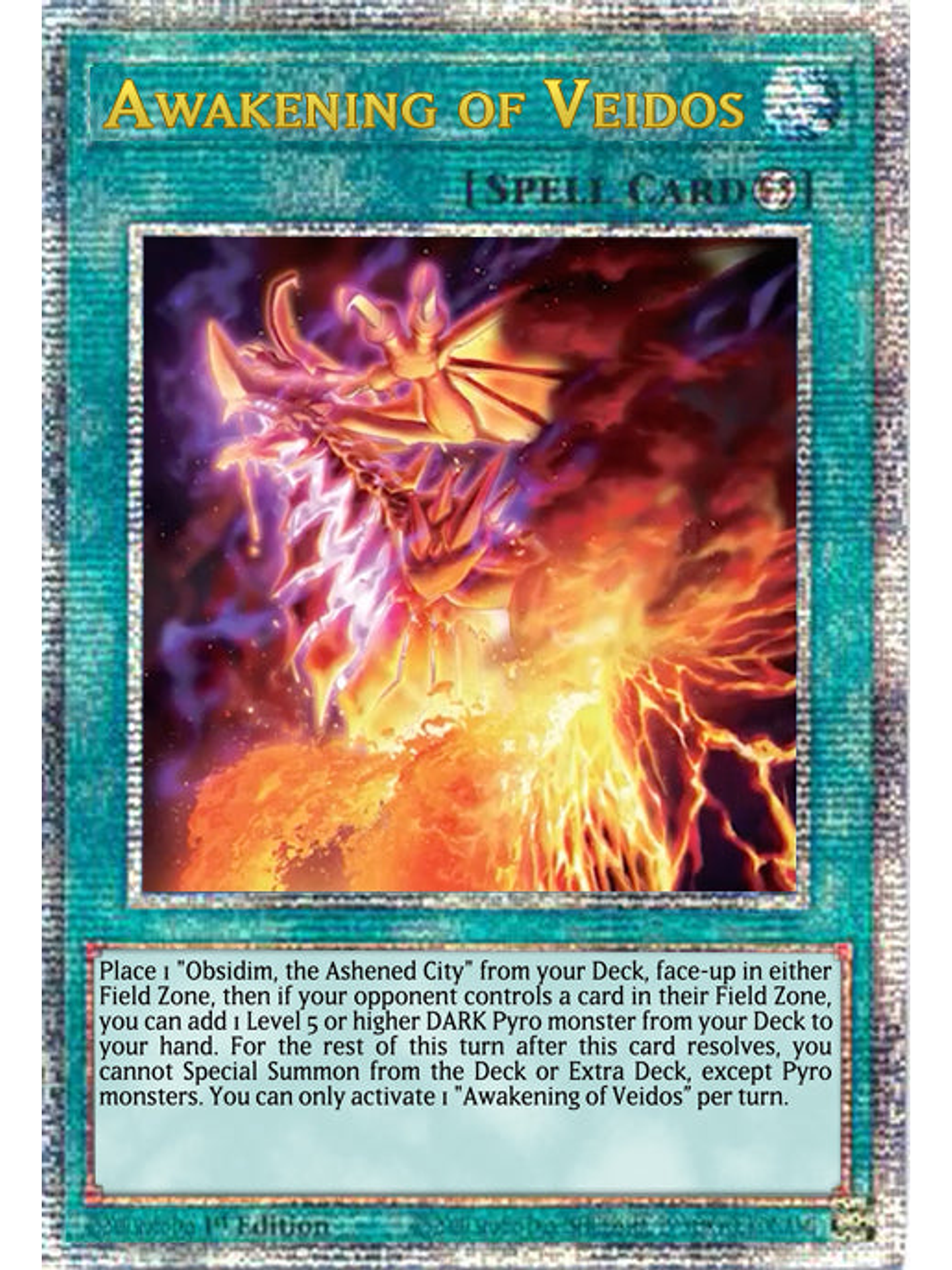 Awakening of Veidos - PHNI-EN095 - Quarter Century Secret Rare 1st Edition 1