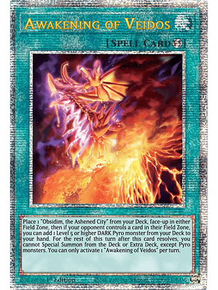Awakening of Veidos - PHNI-EN095 - Quarter Century Secret Rare 1st Edition