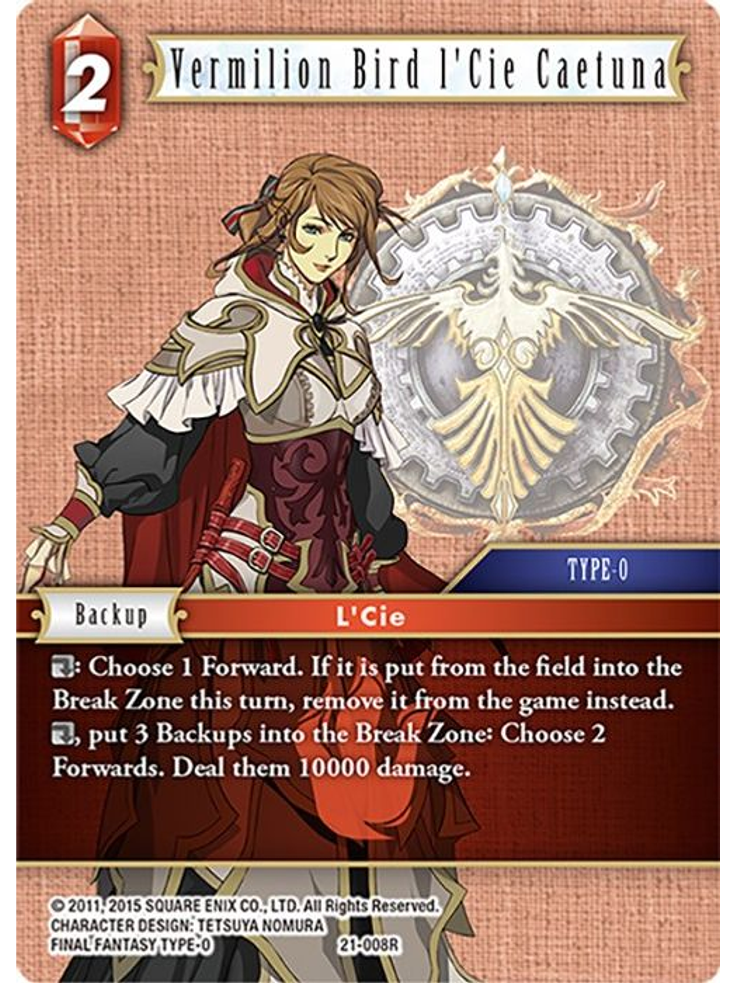 21-008R Vermilion Bird l'Cie Caetuna  1