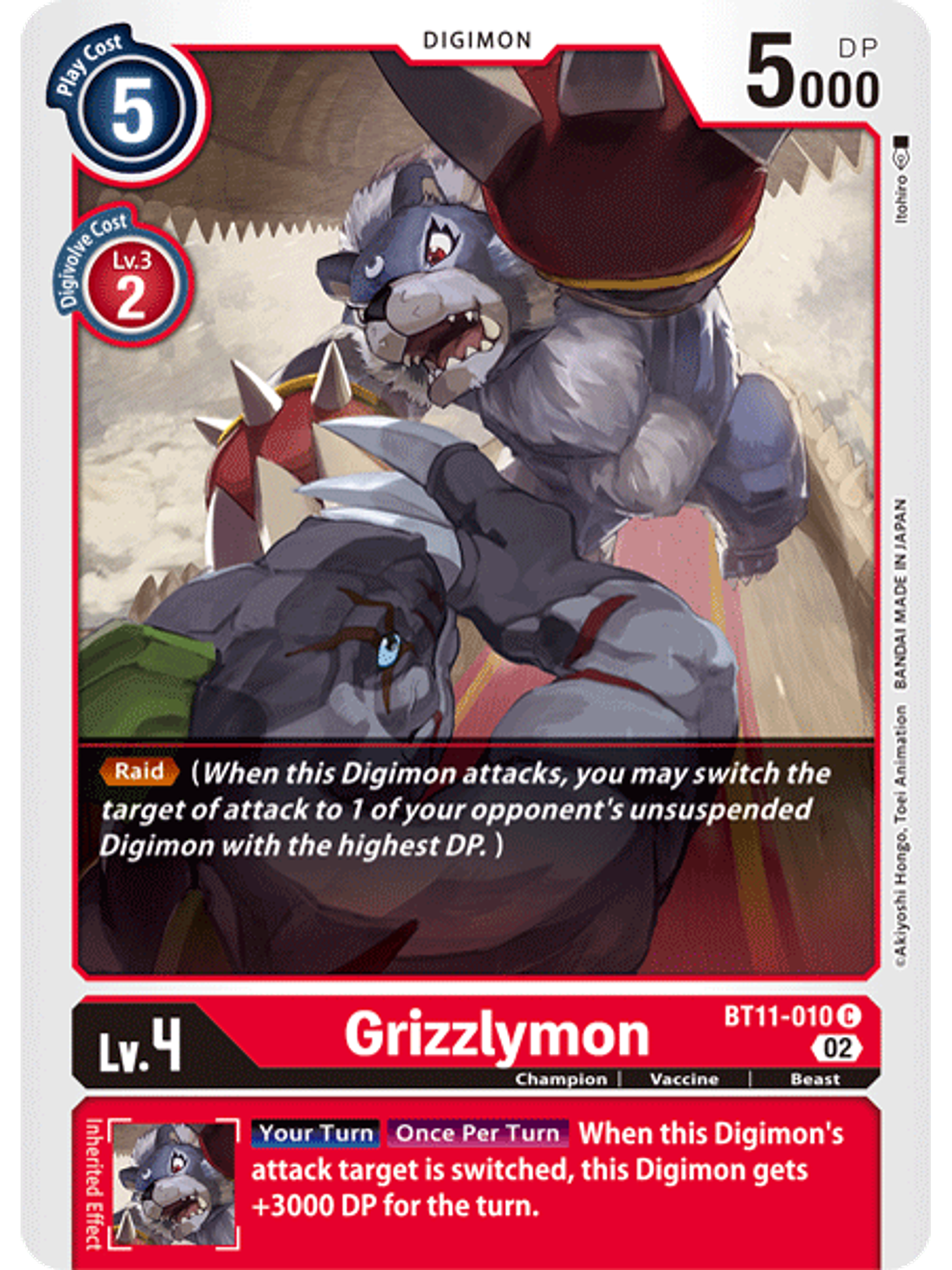 BT11-010 C Grizzlymon  1