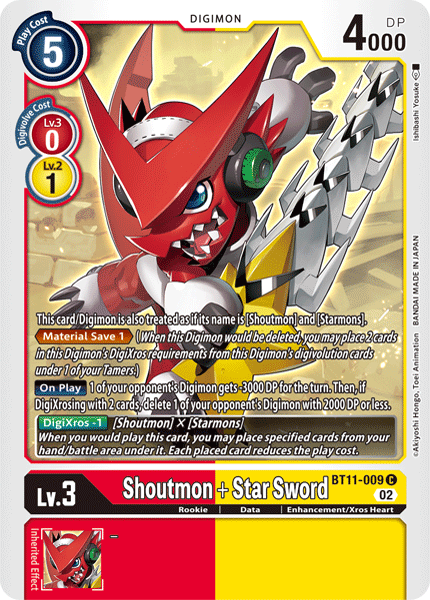 BT11-009 C Shoutmon + Star Sword 