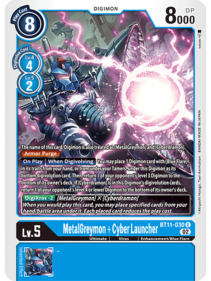 BT11-030 U MetalGreymon + Cyber Launcher 