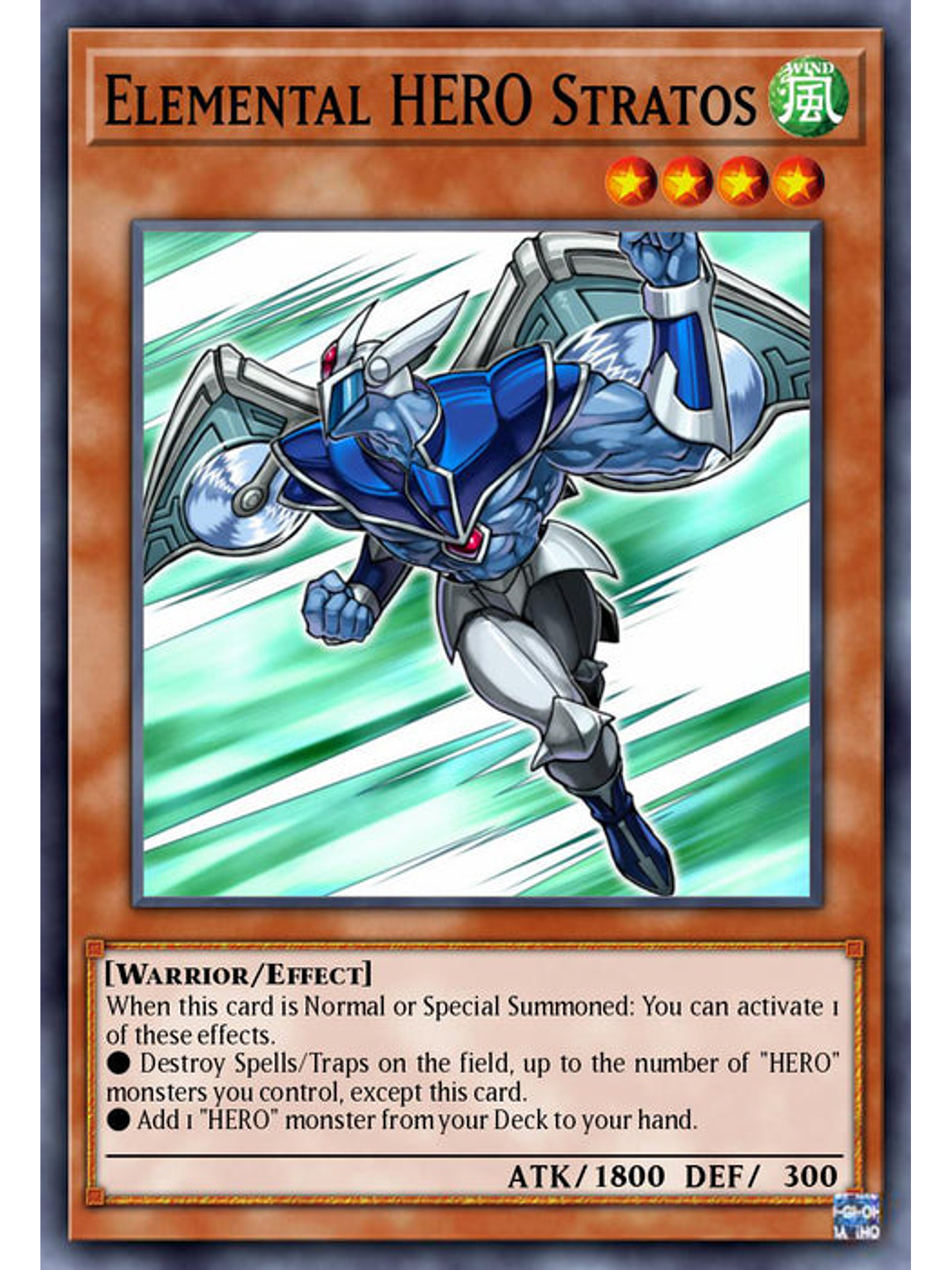 Elemental HERO Stratos - BLC1-EN003 - Secret Rare 1st Edition 1