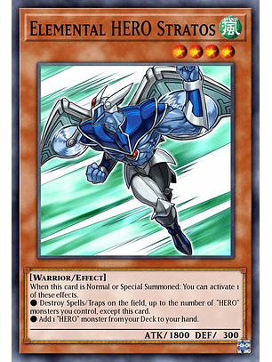 Elemental HERO Stratos - BLC1-EN003 - Secret Rare 1st Edition