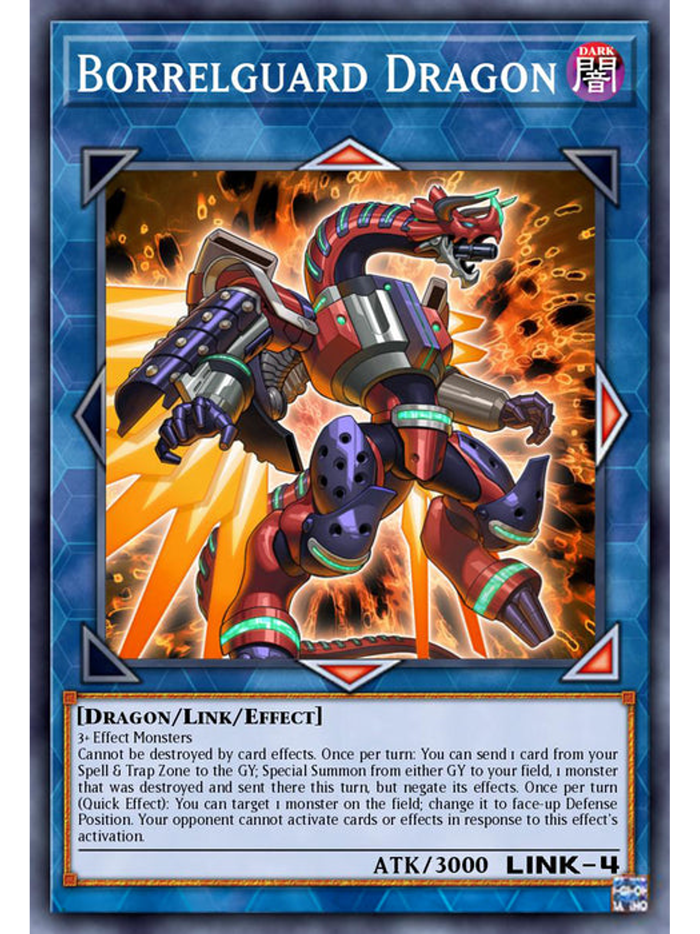 Borrelguard Dragon - BLC1-EN019 - Ultra Rare (Silver) 1st Edition 1