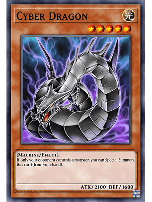 Cyber Dragon (alternate art) - BLC1-EN021 - Ultra Rare (Silver) 1st Edition