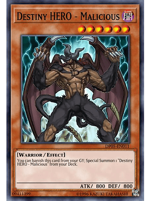 Destiny HERO - Malicious - BLC1-EN030 - Ultra Rare (Silver) 1st Edition