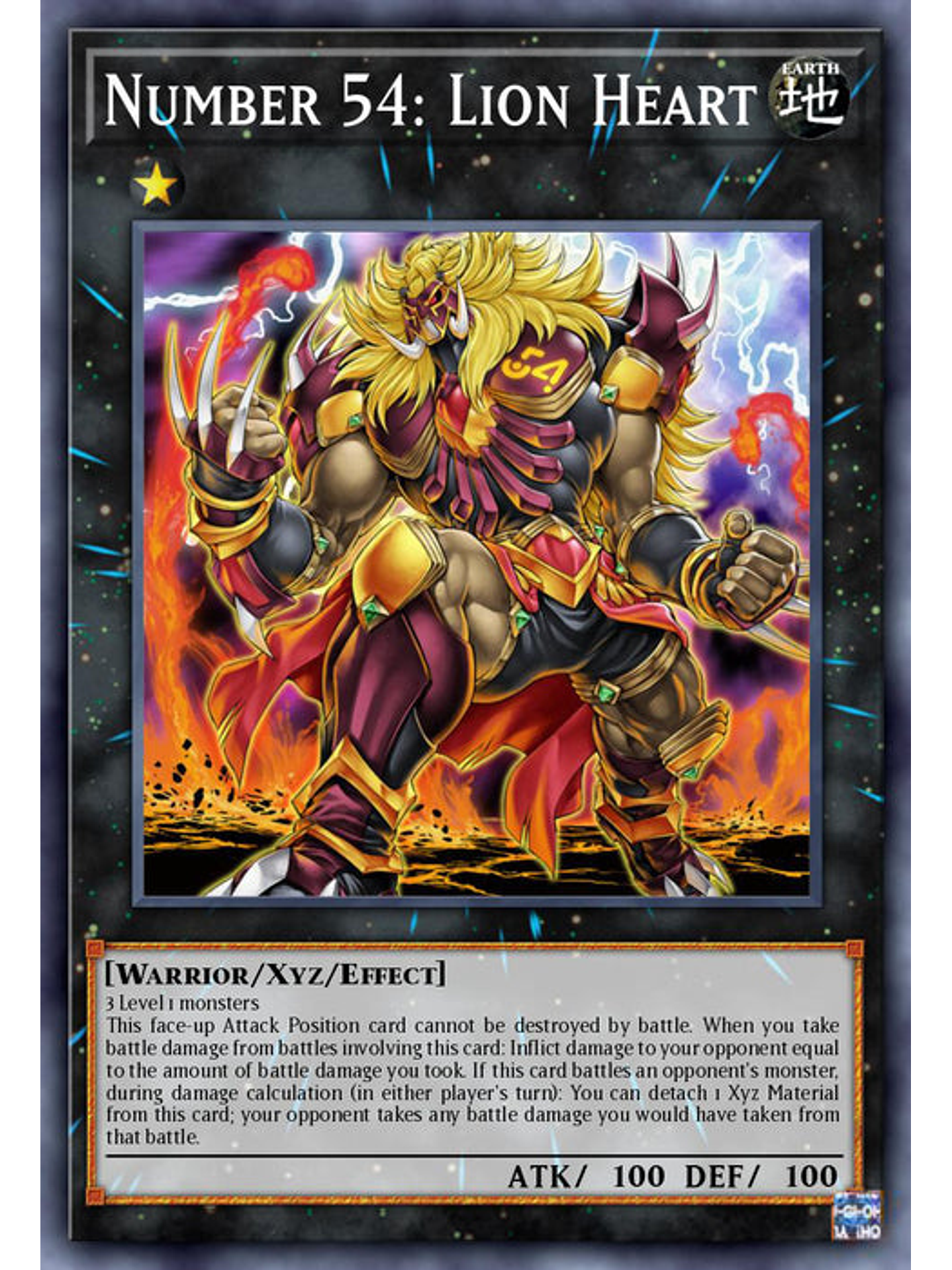 Number 54: Lion Heart - BLC1-EN037 - Ultra Rare 1st Edition 1