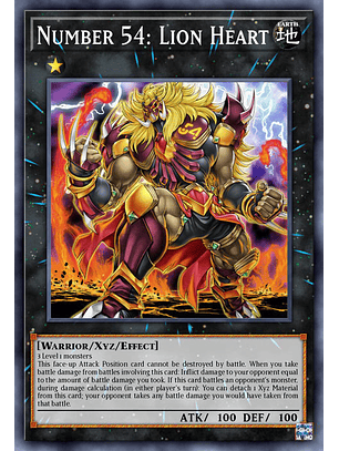 Number 54: Lion Heart - BLC1-EN037 - Ultra Rare (Silver) 1st Edition