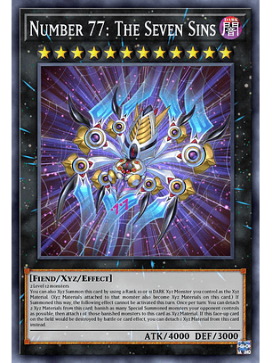 Number 77: The Seven Sins - BLC1-EN038 - Ultra Rare 1st Edition