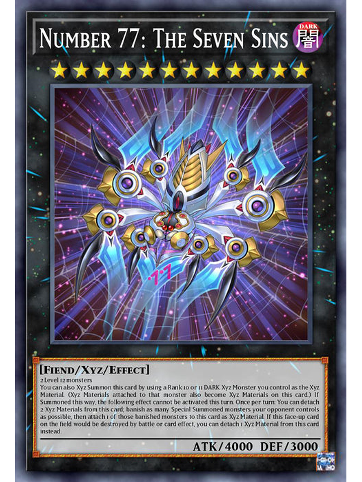 Number 77: The Seven Sins - BLC1-EN038 - Ultra Rare 1st Edition 1