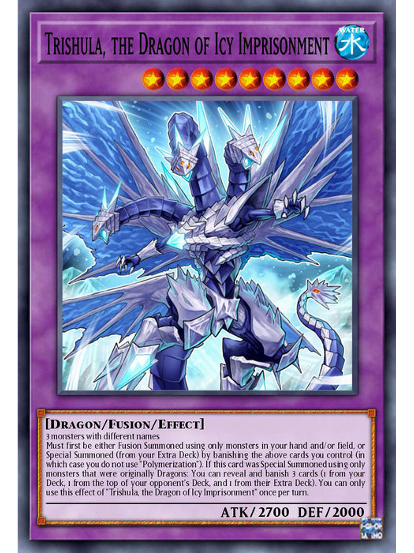 Trishula, the Dragon of Icy Imprisonment - BLC1-EN045 - Ultra Rare (Silver) 1st Edition 1