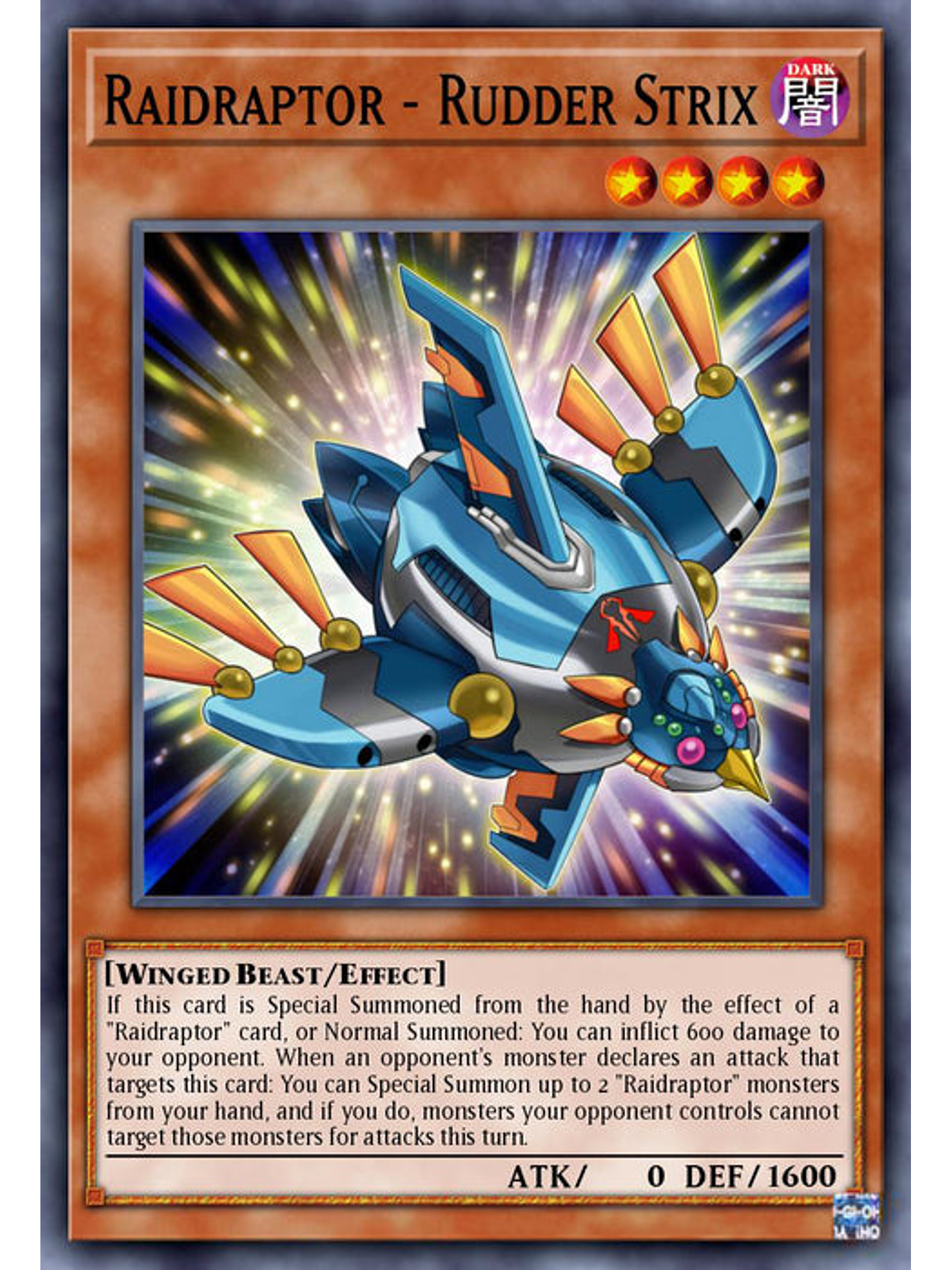 Raidraptor - Rudder Strix - BLC1-EN047 - Common 1st Edition 1