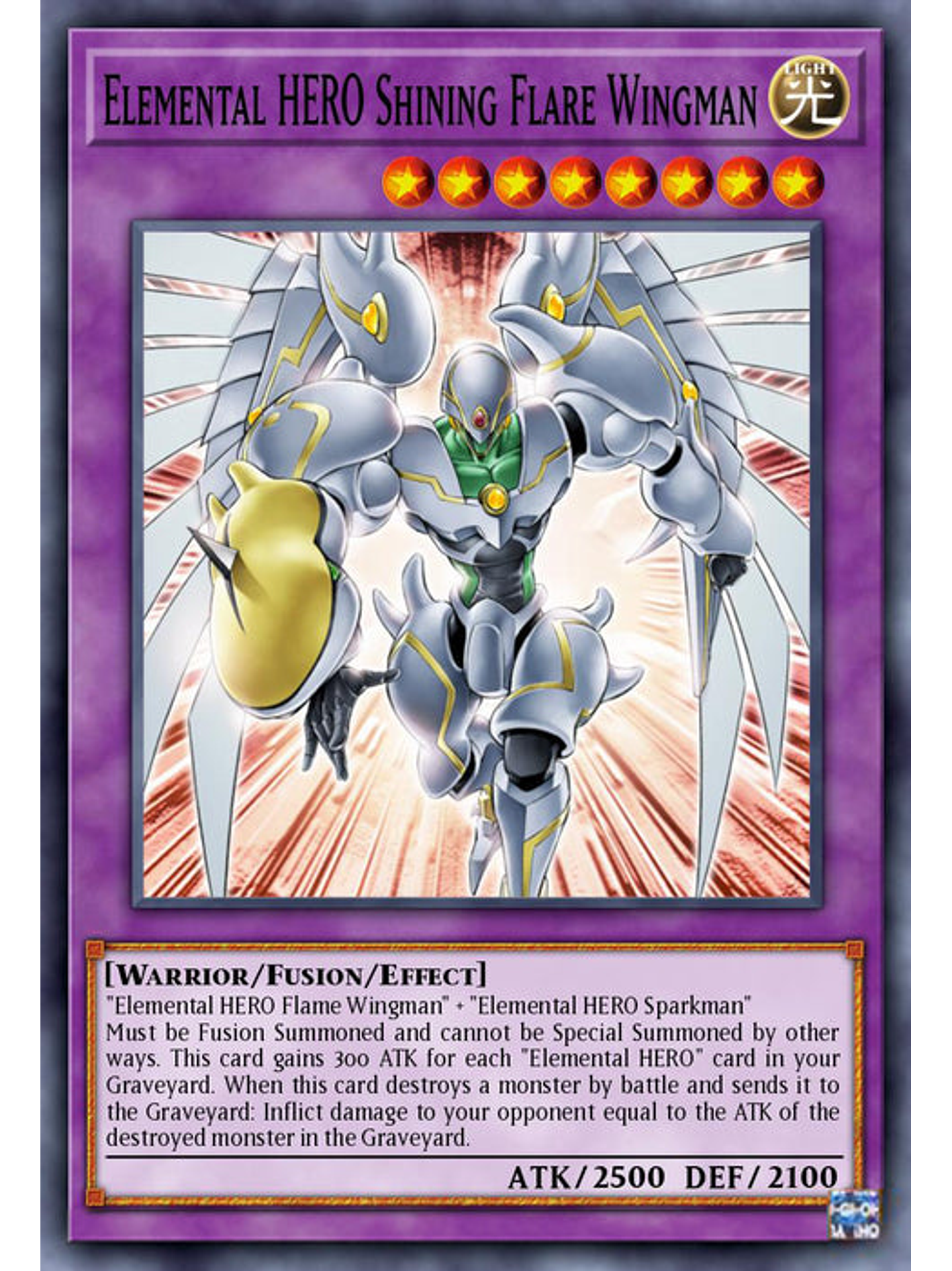 Elemental HERO Shining Flare Wingman - BLC1-EN139 - Common 1st Edition 1