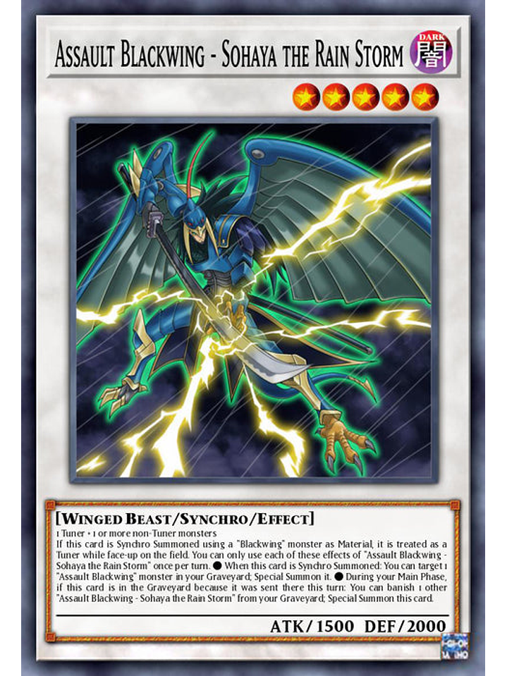Assault Blackwing - Sohaya the Rain Storm - BLC1-EN144 - Common 1st Edition 1