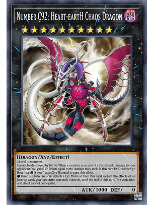 Number C92: Heart-eartH Chaos Dragon - BLC1-EN149 - Common 1st Edition