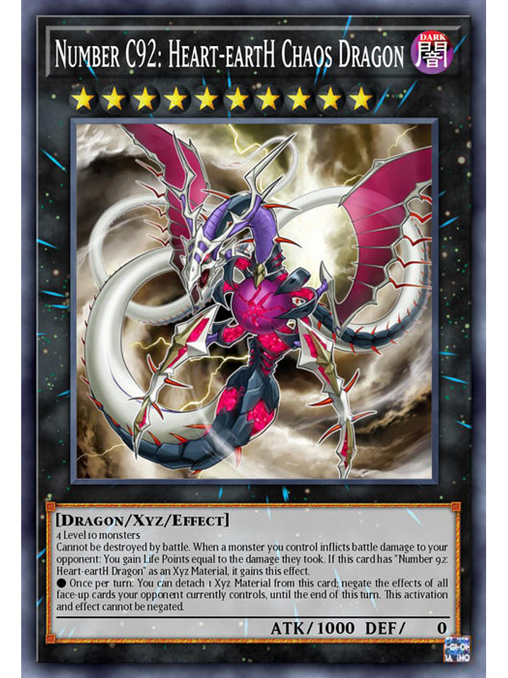 Number C92: Heart-eartH Chaos Dragon - BLC1-EN149 - Common 1st Edition 1