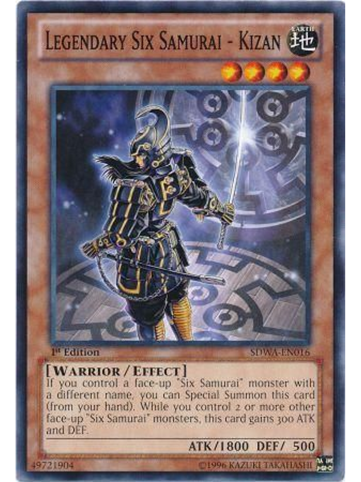 Legendary Six Samurai - Kizan - SDWA-EN016 - Common 1st Edition 1