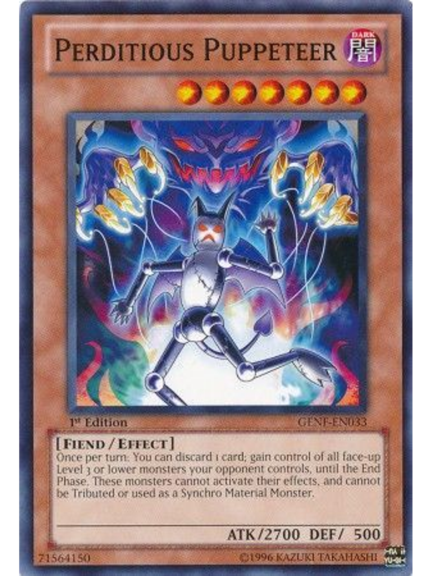 Perditious Puppeteer - GENF-EN033 - Common 1st Edition 1