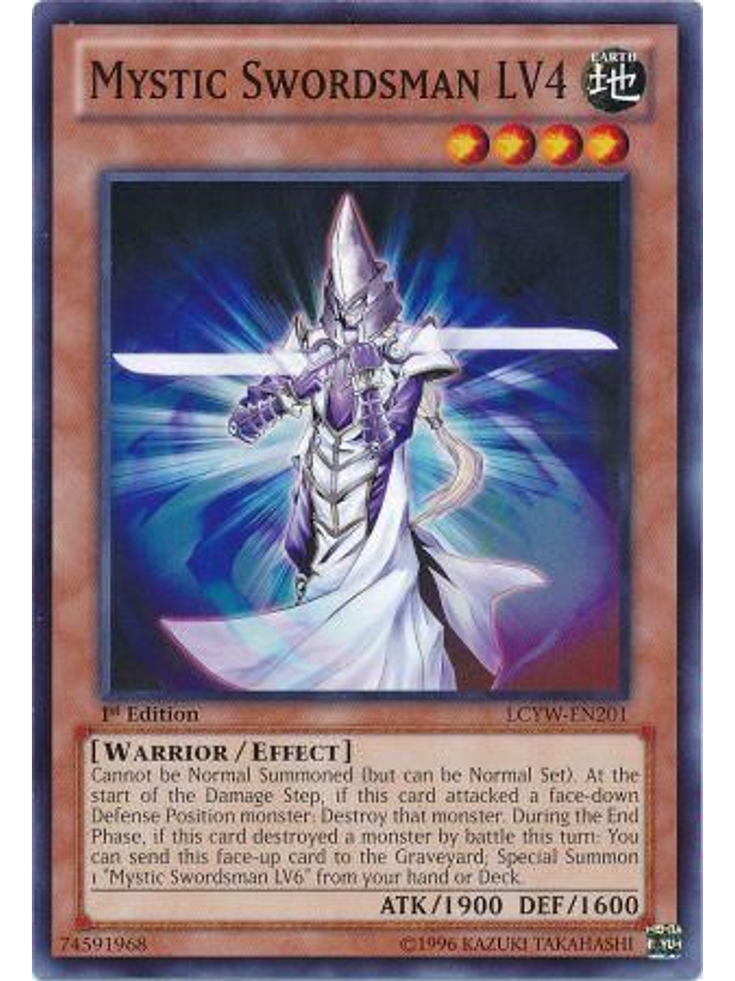 Mystic Swordsman LV4 - LCYW-EN201 - Common 1st Edition 1