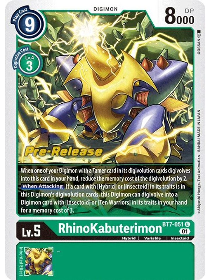 BT7-051 U RhinoKabuterimon PRE 1
