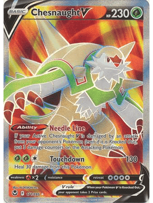 Chesnaught V - 171/195 - Full Art Ultra Rare