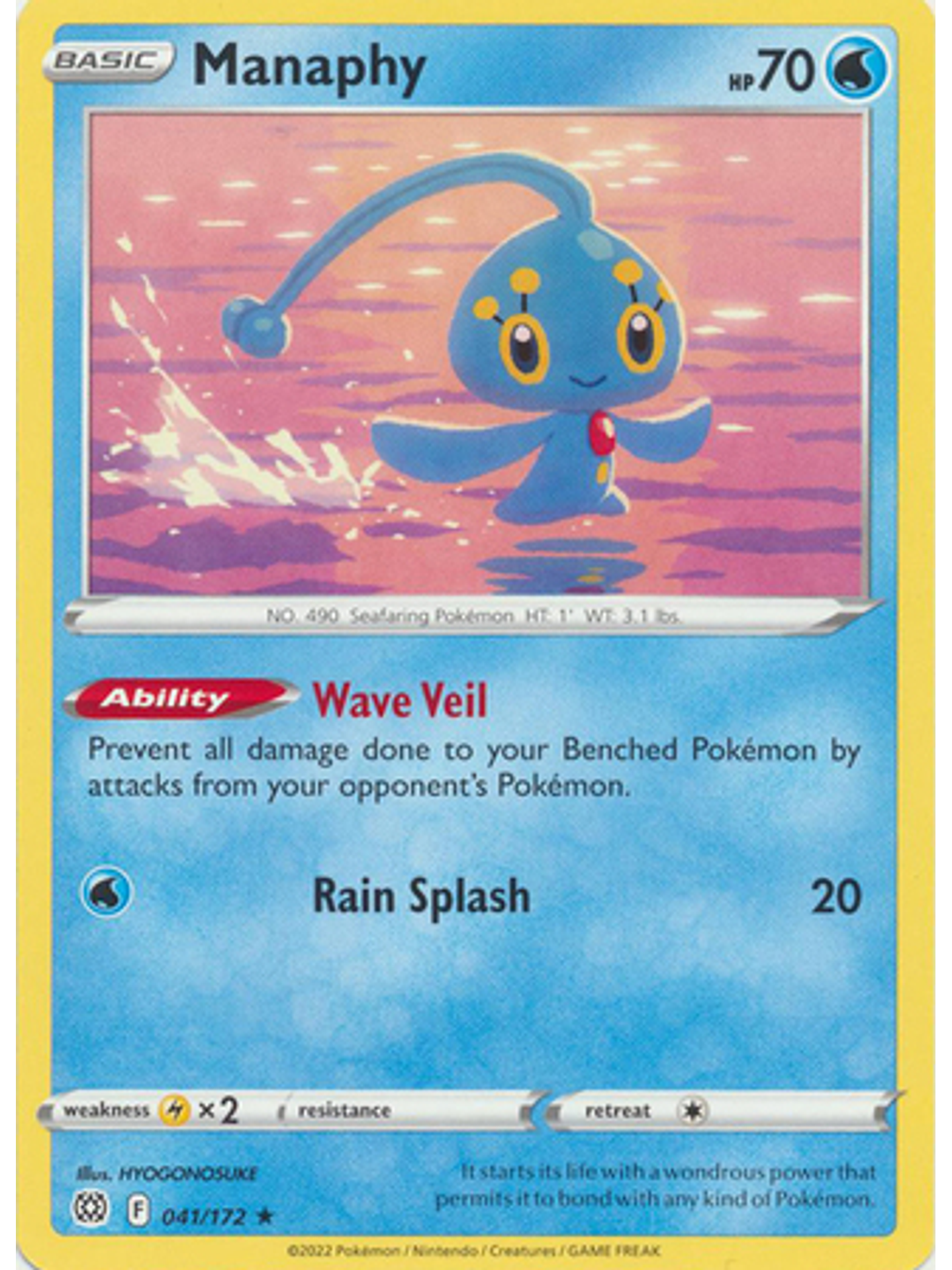 Manaphy - 041/172 - Rare 1