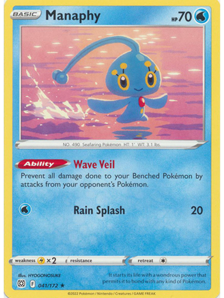 Manaphy - 041/172 - Rare 1