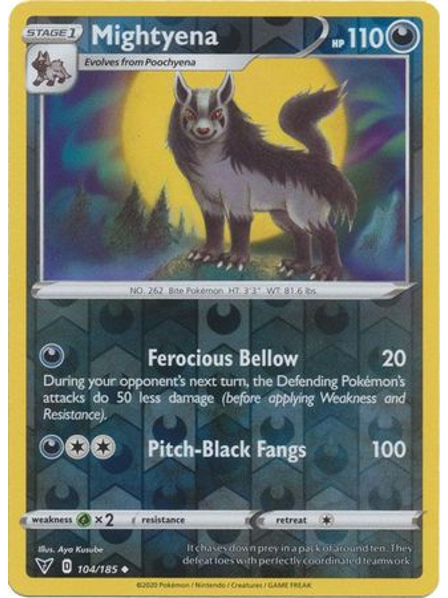 Mightyena - 104/185 - Uncommon Reverse Holo 1